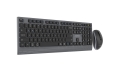 GEMBIRD BEZPRZEWODOWY ZESTAW KLAWIATURY + MYSZ DUAL MODE, 2.4 GHZ + BT, SLIM, UKŁAD US, KOLOR CZARNY