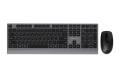 GEMBIRD BEZPRZEWODOWY ZESTAW KLAWIATURY + MYSZ DUAL MODE, 2.4 GHZ + BT, SLIM, UKŁAD RU, KOLOR CZARNY