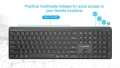 GEMBIRD BEZPRZEWODOWY ZESTAW KLAWIATURY + MYSZ SLIM PRO BUSINESS, DUAL MODE, 2,4 GHZ + BT, UKŁAD US, KOLOR CZARNY