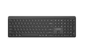 GEMBIRD BEZPRZEWODOWY ZESTAW KLAWIATURY + MYSZ SLIM PRO BUSINESS, DUAL MODE: 2,4 GHZ + BT, UKŁAD RU, KOLOR CZARNY