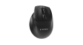 GEMBIRD BEZPRZEWODOWA, ERGONOMICZNA MYSZ TRI MODE (2.4G + BT + USB) 2400 DPI, 9 PRZYCISKÓW, CZARNA