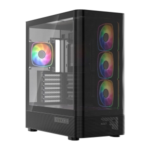 MODECOM OBUDOWA VOLCANO AQ 300 ARGB MIDI CZARNA