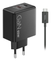 Ładowarka sieciowa Lenovo G0A6065BEU GaN 2x USB-C 65W czarna