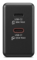 Ładowarka sieciowa Lenovo G0A6065BEU GaN 2x USB-C 65W czarna