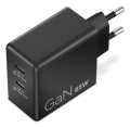 Ładowarka sieciowa Lenovo G0A6065BEU GaN 2x USB-C 65W czarna