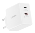 Ładowarka sieciowa Lenovo G0A6065WEU GaN 2x USB-C 65W biała