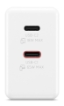 Ładowarka sieciowa Lenovo G0A6065WEU GaN 2x USB-C 65W biała