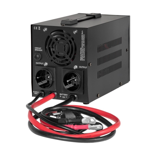 Zasilacz awaryjny KEMOT PROsinus-500-LiFePo4 przetwornica z czystym przebiegiem sinusoidalnym i funkcją ładowania 12V 230V 500VA/300W