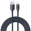 Baseus Crystal Shine Series kabel przewód USB do szybkiego ładowania i transferu danych USB Typ A - USB Typ C 100W 1,2m czarny (CAJY000401)