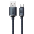Baseus Crystal Shine Series kabel przewód USB do szybkiego ładowania i transferu danych USB Typ A - USB Typ C 100W 1,2m czarny (CAJY000401)