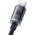 Baseus Crystal Shine Series kabel przewód USB do szybkiego ładowania i transferu danych USB Typ A - USB Typ C 100W 1,2m czarny (CAJY000401)