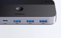 Ugreen Przełącznik switch USB 3.0  CM662, 2X4 out (czarny)