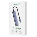 Ugreen  rozdzielacz HUB USB Typ C - 4x USB 3.2 Gen 1 srebrny