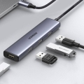 Ugreen  rozdzielacz HUB USB Typ C - 4x USB 3.2 Gen 1 srebrny