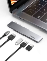 Ugreen  wielofunkcyjny HUB 2x USB Typ C na USB Typ C PD (Thunderbolt 3, 100W, 4K@60 Hz, 10 Gbps) / HDMI 4K@30 Hz / 3x USB 3.0 do MacBook Pro / Air sza