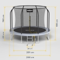REBEL ACTIVE TRAMPOLINA PRO 8FT/244CM, SIATKA, DRABINKA RBA-8001 (OUTLET)