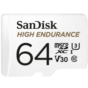 High Endurance microSDXC 64GB V30 z adapterem (rejestratory i monitoring) (OUTLET)