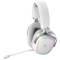 RAMPAGE SŁUCHAWKI BEZPRZEWODOWE NAUSZNE RETSU BT 2.4G RGB WHITE