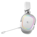 RAMPAGE SŁUCHAWKI BEZPRZEWODOWE NAUSZNE RETSU BT 2.4G RGB WHITE