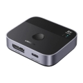Switch Ugreen DisplayPort/USB-C do USB-C - szary