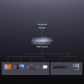 Switch Ugreen przełącznik ethernet 6-Portowy 1Gb/s z PoE - szary