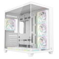 RAMPAGE OBUDOWA PC ZE SZKŁEM HARTOWANYM SEALITE 7X WENTYLATOR ARGB PWM WHITE