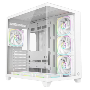 RAMPAGE OBUDOWA PC ZE SZKŁEM HARTOWANYM SEALITE 7X WENTYLATOR ARGB PWM WHITE