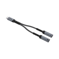 UNITEK ADAPTER AUDIO I ŁADOWANIA PD 2XUSB-C 15CM