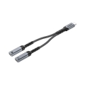 UNITEK ADAPTER AUDIO I ŁADOWANIA PD 2XUSB-C 15CM