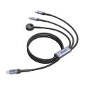 UNITEK KABEL USB-C 3W1 USB-C + LIGHTNING + AW, PD 100W 480 MBPS 1,2M