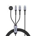 UNITEK KABEL USB-C 3W1 USB-C + LIGHTNING + AW, PD 100W 480 MBPS 1,2M